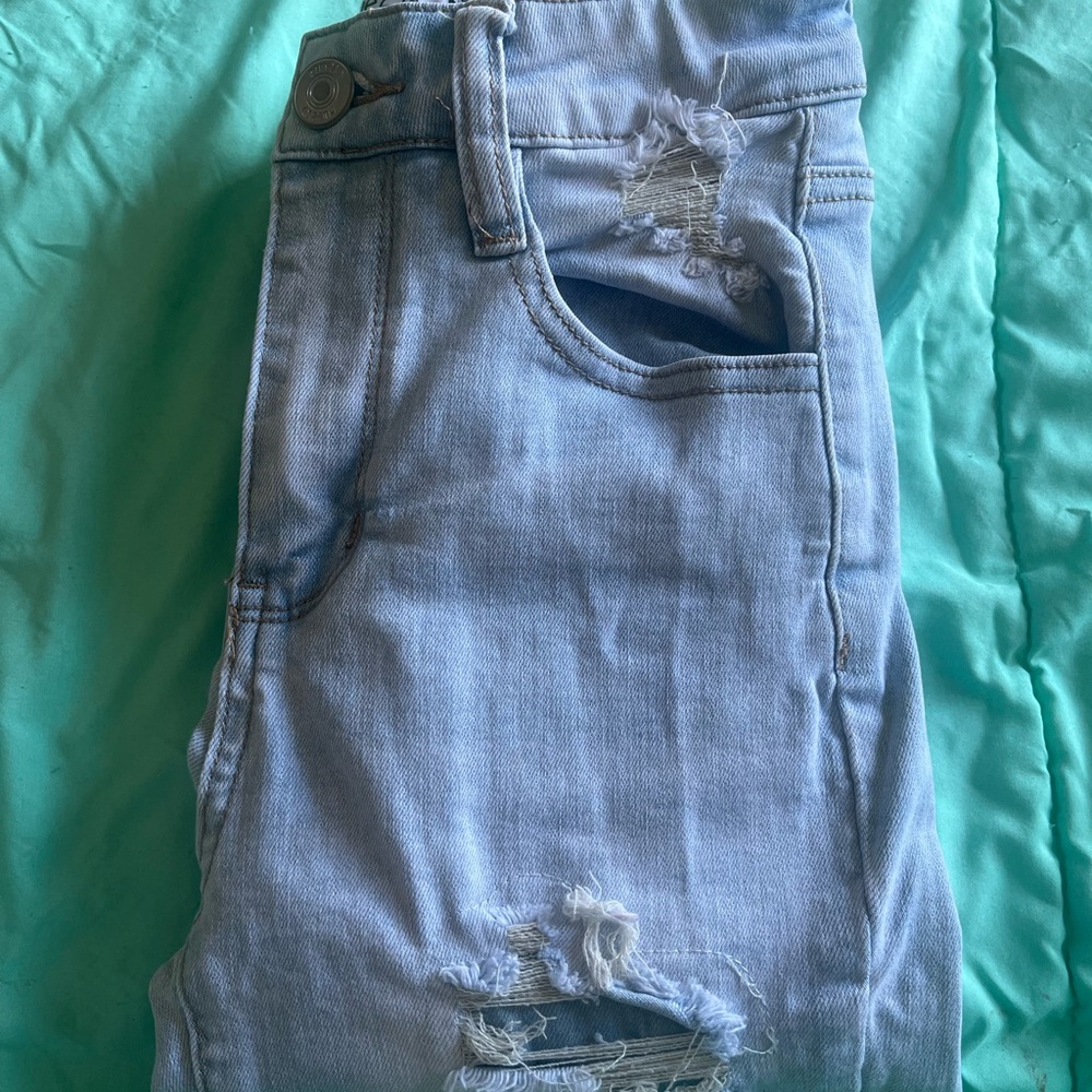 Rue21 Distressed Light Blue Skinny Jeans